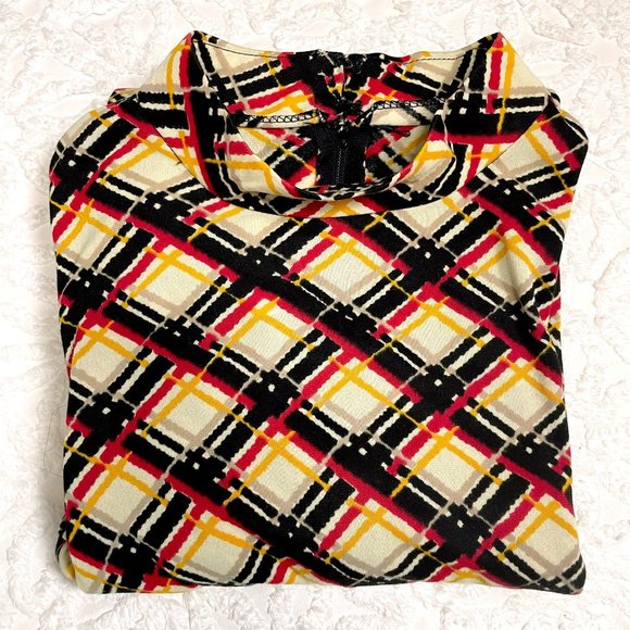 70s vintage Nancy Valentine plaid A-line dress - size small - Picture 7 of 10